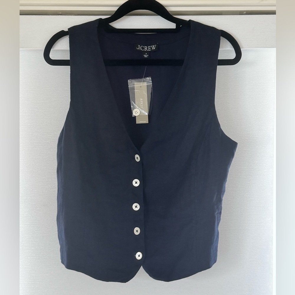 J.Crew 100% Linen Vest